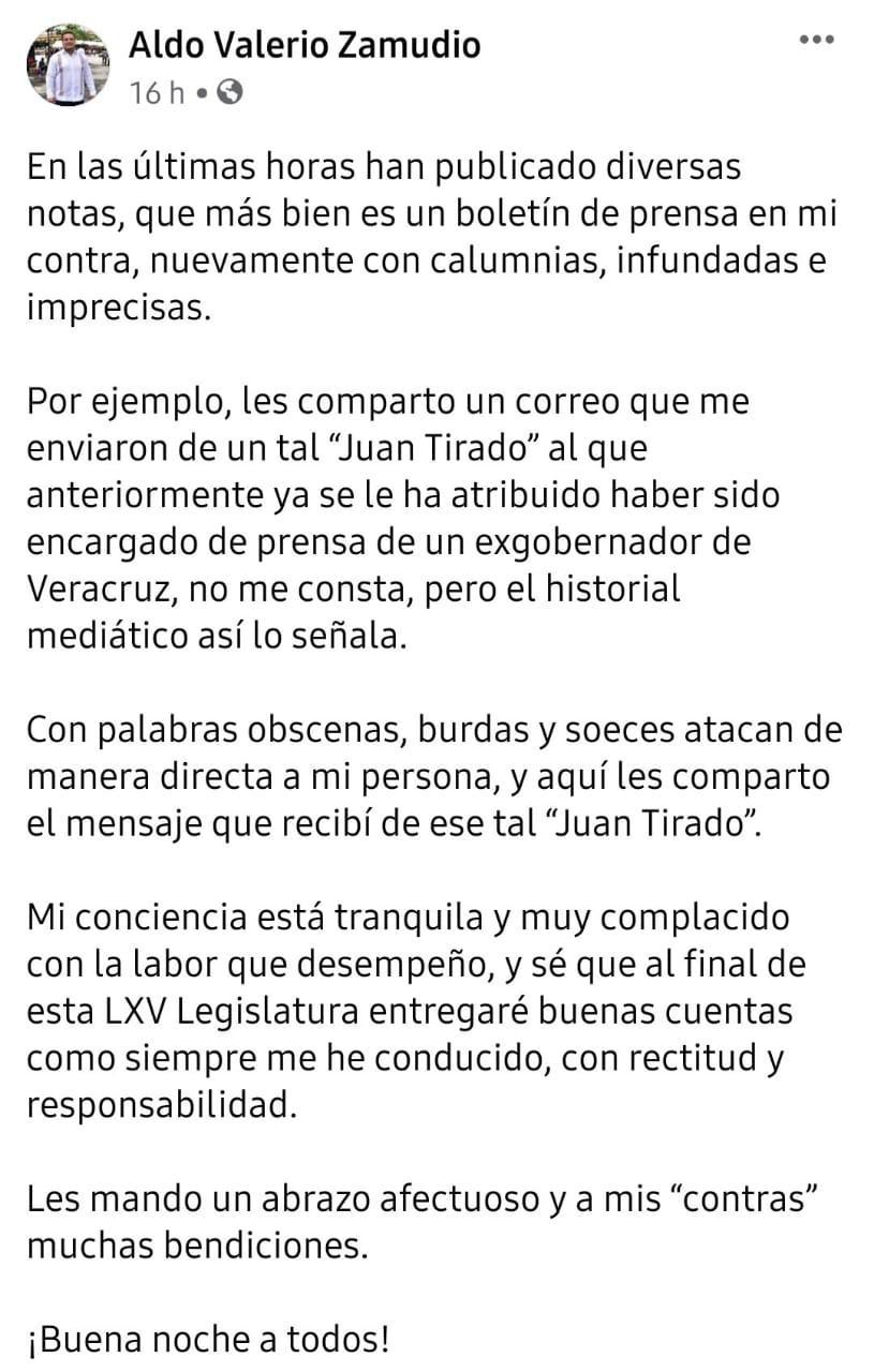 Guerra sucia y extorsión, detrás de los ataques contra Aldo Valerio