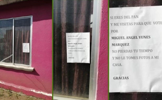 Se desató la guerra entre panistas en Veracruz; colocan avisos en las casas para rechazar a ChiquiYunes