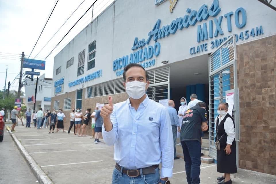 Violando ley electoral, el Alcalde de Veracruz llama a votar y movilizar gente en favor de su cuñada