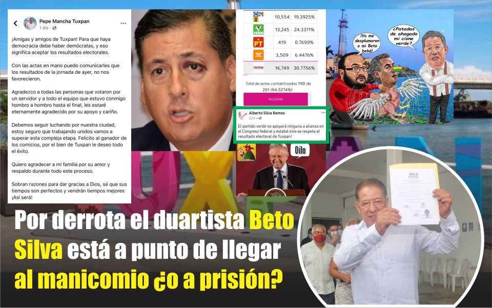 Por derrota en Tuxpan el duartista Beto Silva está a punto de llegar al manicomio ¿o a prisión?