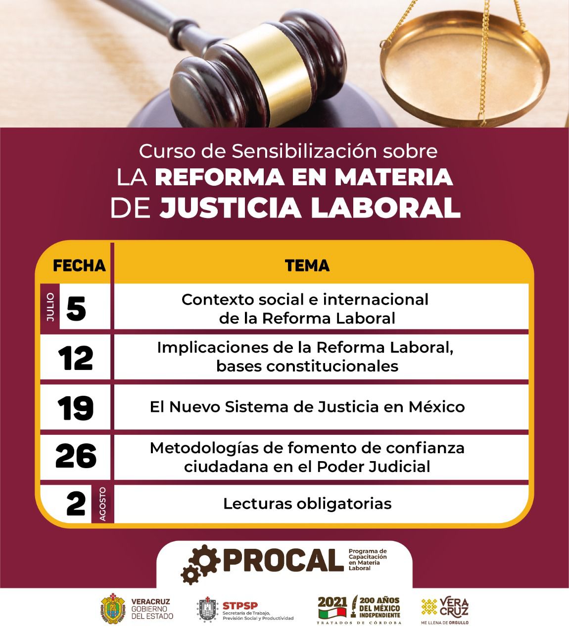 Convoca STPSP a cursos de actualización sobre justicia laboral