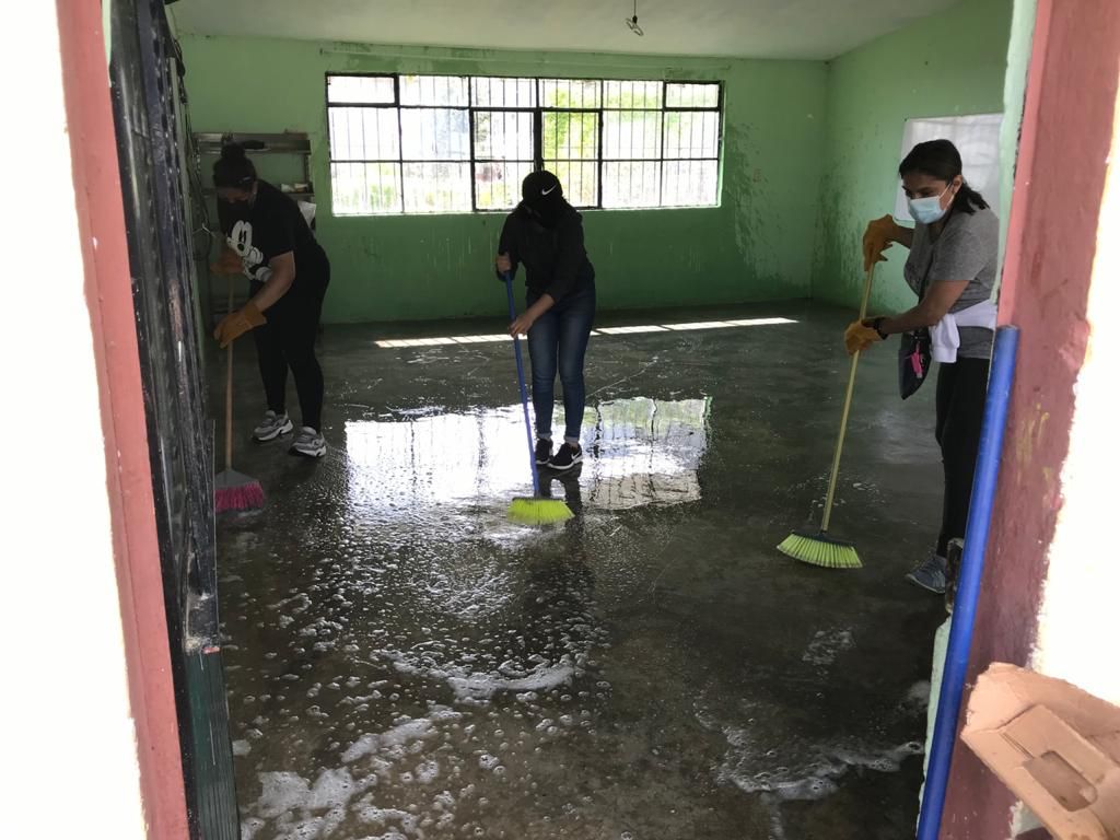 Trabajadores de STPSP participan en campaña “Tequio por mi escuela”