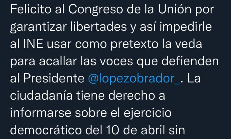 Felicita Cuitláhuac a legisladores por aprobar decreto que permite promocionar consulta pública