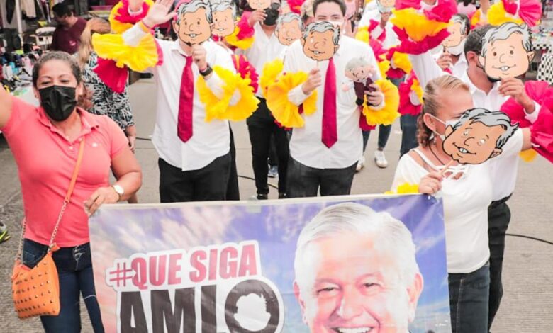 Boqueños arman papaqui para apoyar a AMLO