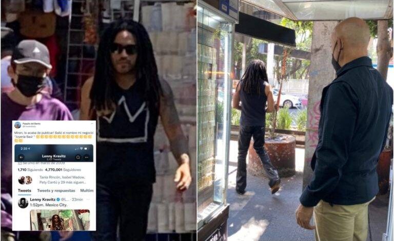 Locatario de Mixcoac agradece publicidad a Lenny Kravitz en su foto desde CDMX