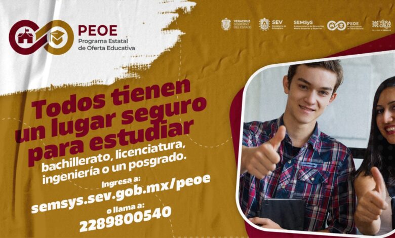 ¡Continúa tus estudios! Conoce el Programa Estatal de Oferta Educativa