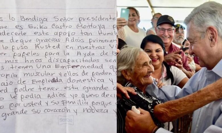 “Dios lo bendiga”; la conmovedora carta de una mujer a AMLO