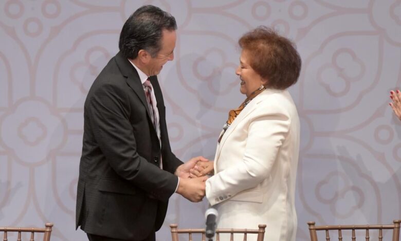 En su Informe, presidenta del TSJE reconoce a Cuitláhuac García por la transformación de Veracruz