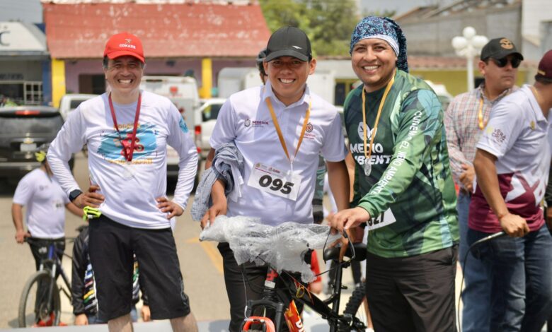 Exitosa primera ruta ciclista en el Papaloapan