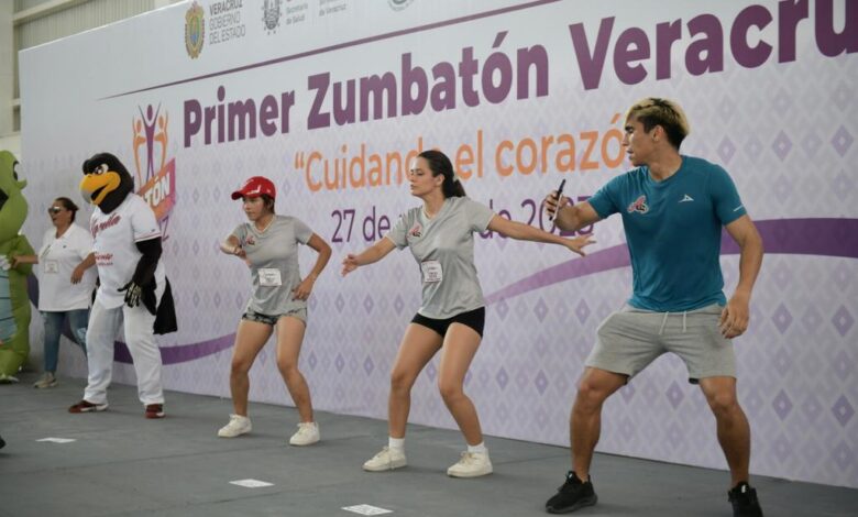 Activan a los veracruzanos con 1er Zumbaton Veracruz, «Cuidando el Corazón»