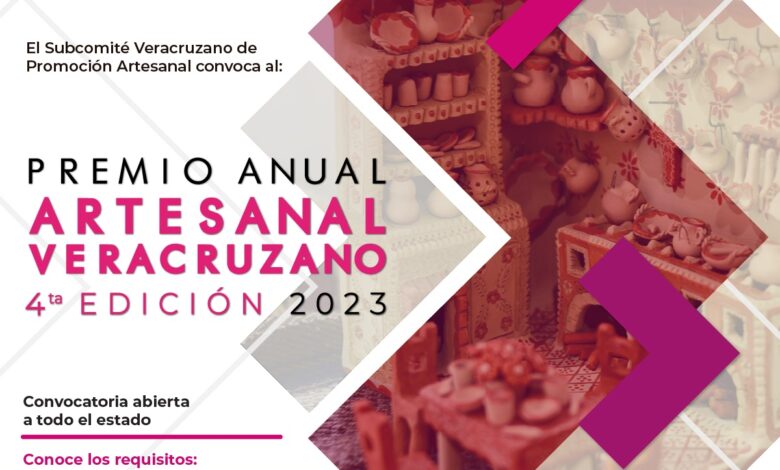 Del 08 al 18 de agosto, recepción de obras para el Premio Anual Artesanal Veracruzano 2023