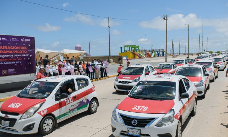 Coatzacoalcos ya cuenta con taxis exclusivos de mujeres