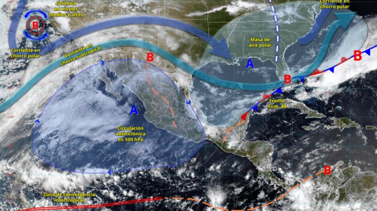 Este jueves llega un nuevo Frente Frío al Golfo deMéxico: Conagua